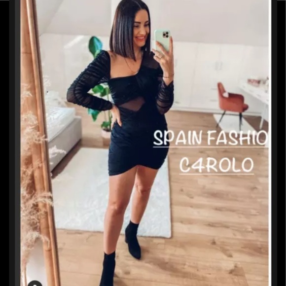 Zara draped lace dress - Picture 3 of 9